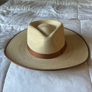 Brixton Natural Straw Hat with Brown Band